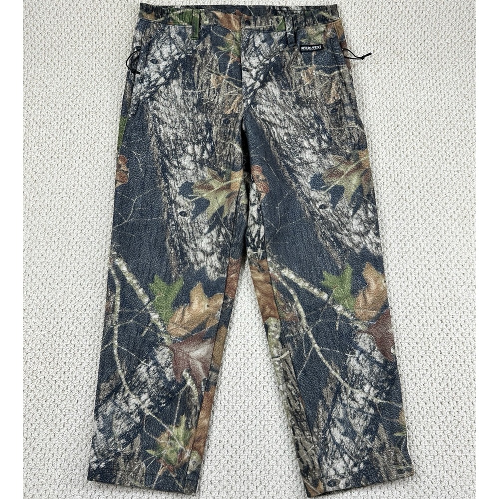 Rivers West H2P Pants Mens M Camo Waterproof Fleece Gadsden Flag Fabric Hunting